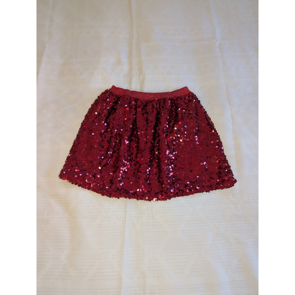 Cat &‎ Jack Red Sequined Girls Skirt